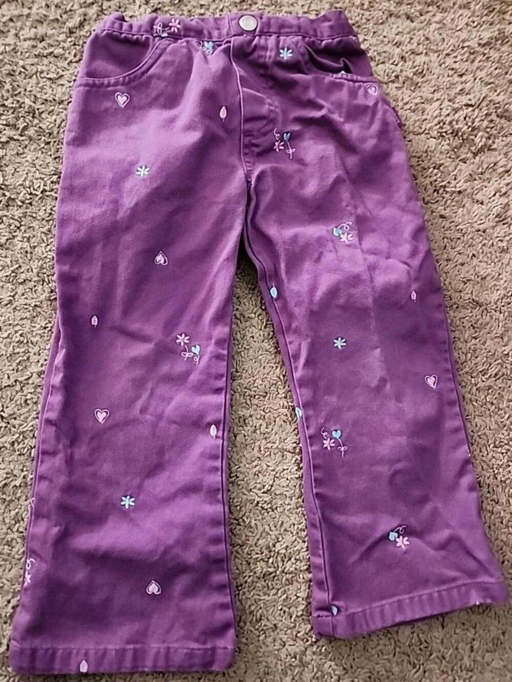 Vintage 1990s Lee Cotton 4T Girls Pants Y2K Retro
